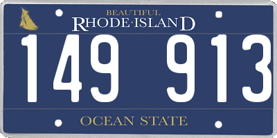 RI license plate 149913