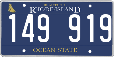 RI license plate 149919