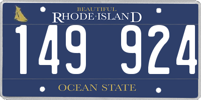 RI license plate 149924