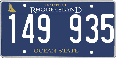 RI license plate 149935