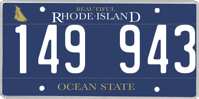 RI license plate 149943
