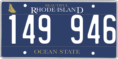 RI license plate 149946