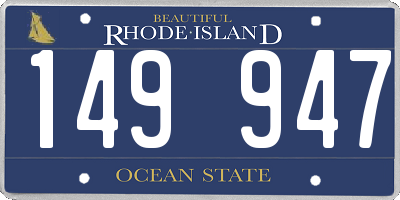 RI license plate 149947