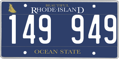 RI license plate 149949