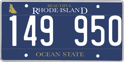 RI license plate 149950