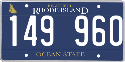RI license plate 149960