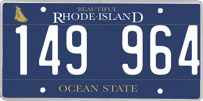 RI license plate 149964