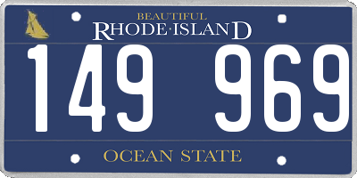 RI license plate 149969