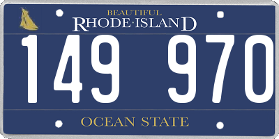 RI license plate 149970