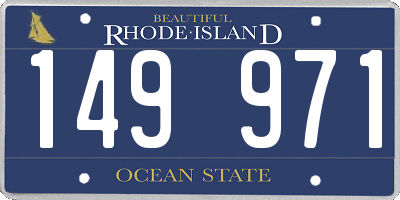 RI license plate 149971