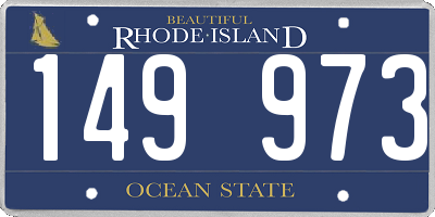 RI license plate 149973