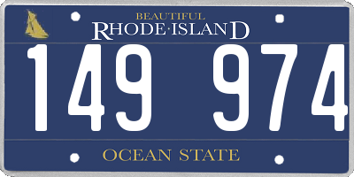 RI license plate 149974