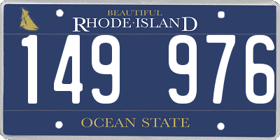 RI license plate 149976