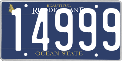 RI license plate 14999