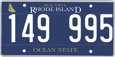 RI license plate 149995