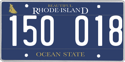 RI license plate 150018