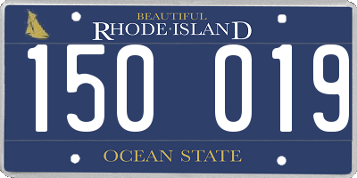 RI license plate 150019