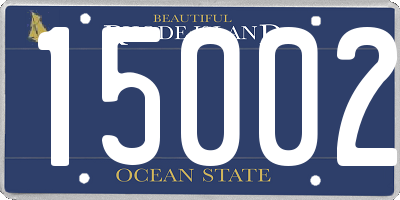 RI license plate 15002