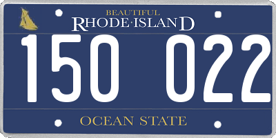 RI license plate 150022