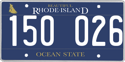 RI license plate 150026