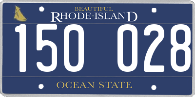 RI license plate 150028