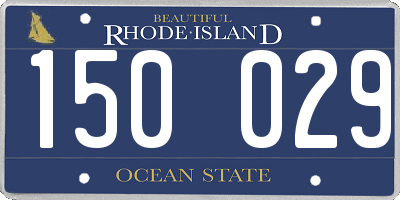 RI license plate 150029