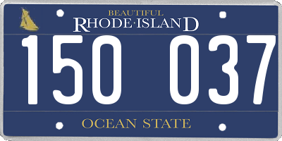 RI license plate 150037