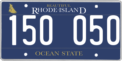 RI license plate 150050