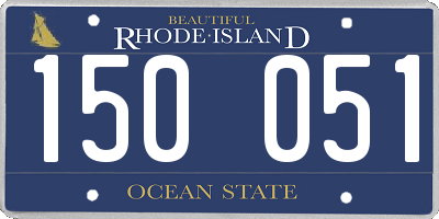RI license plate 150051