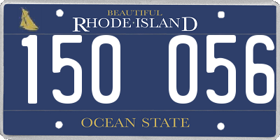 RI license plate 150056