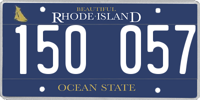 RI license plate 150057