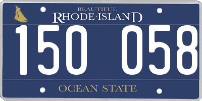 RI license plate 150058