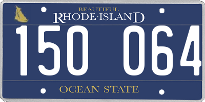 RI license plate 150064