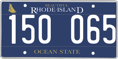 RI license plate 150065