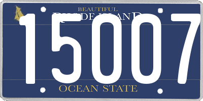RI license plate 15007