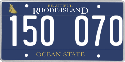 RI license plate 150070