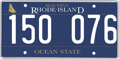 RI license plate 150076