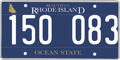 RI license plate 150083