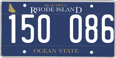 RI license plate 150086