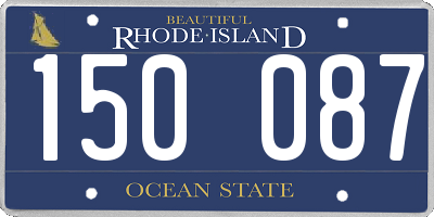 RI license plate 150087