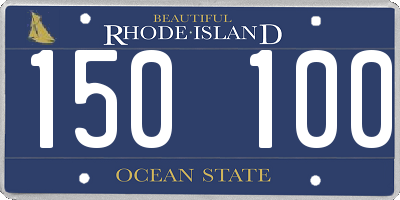 RI license plate 150100