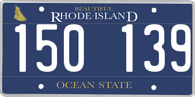 RI license plate 150139