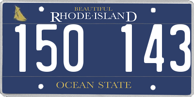 RI license plate 150143