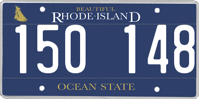 RI license plate 150148