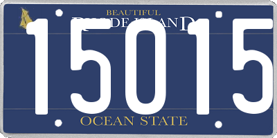 RI license plate 15015