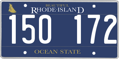 RI license plate 150172