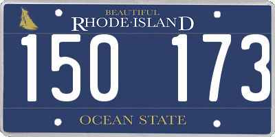 RI license plate 150173