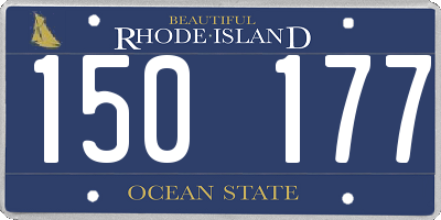 RI license plate 150177