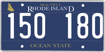 RI license plate 150180