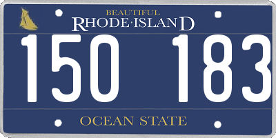 RI license plate 150183